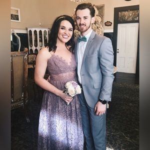 ASOS Lavender Lace Midi Dress